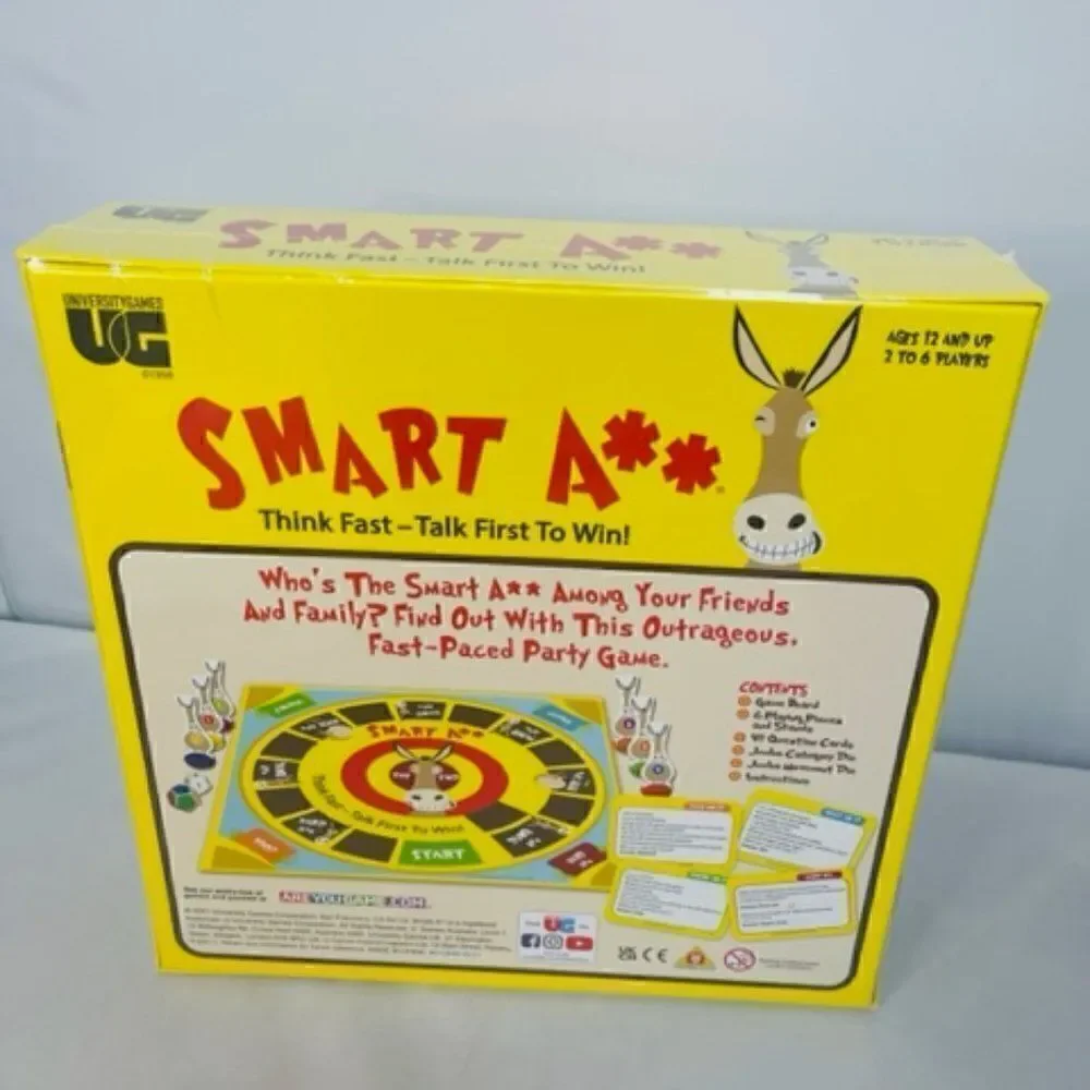 Smart Ass Board Game by University Games The Ultimate Trivia Game New Sealed